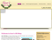 Tablet Screenshot of geersgiftshop.com